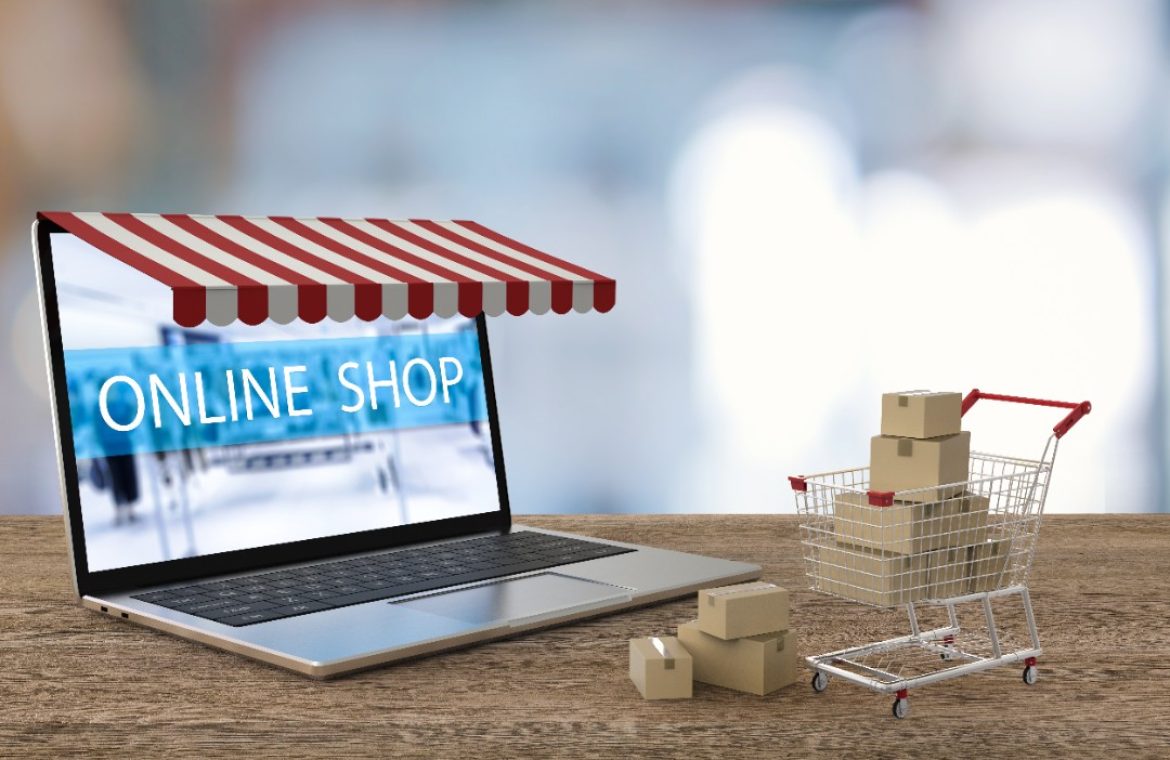 online-shopping-with-computer-notebook-shopping-cart